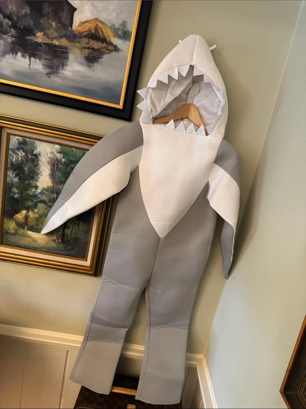 Kids Gray Great White Shark Halloween Costume Sea Life Ocean 4-6 yrs S/M